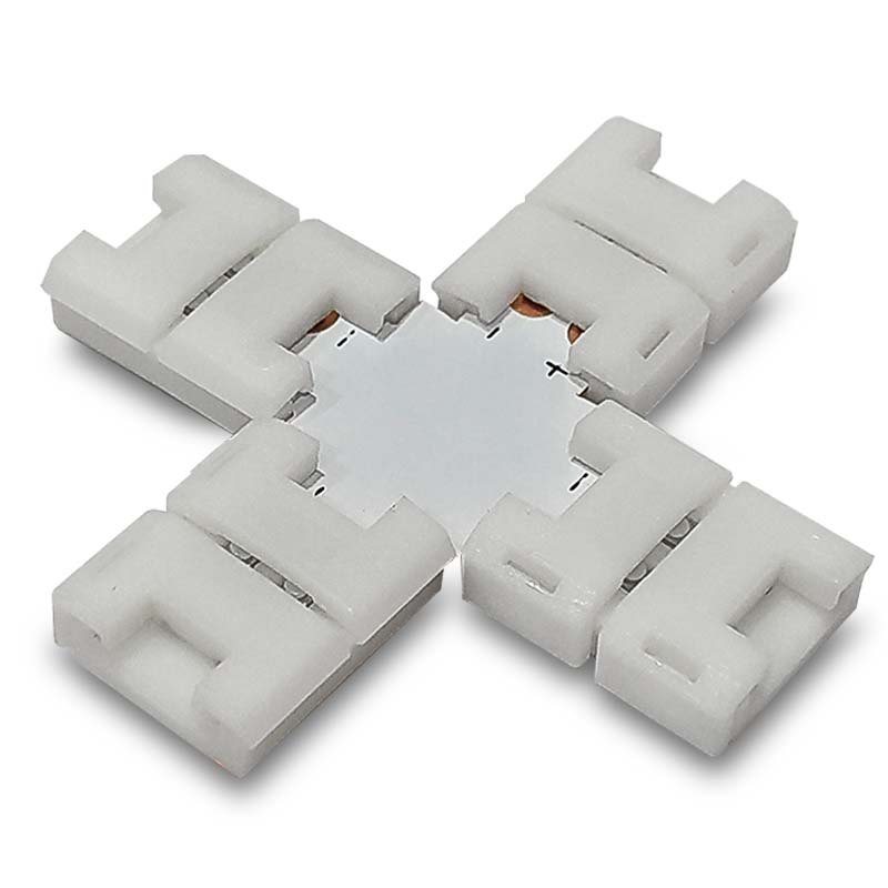 CONECTOR X (monocolor 2 pin) ENTRE TIRAS LED 8mm